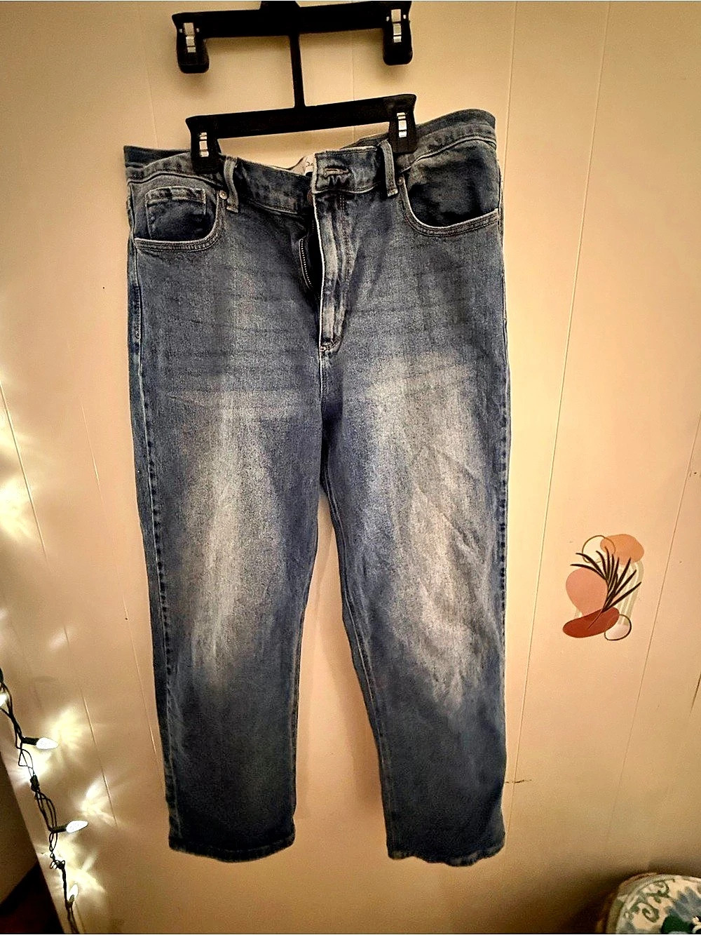 Gloria Vanderbilt Straight Leg Jeans Blue Waist 12